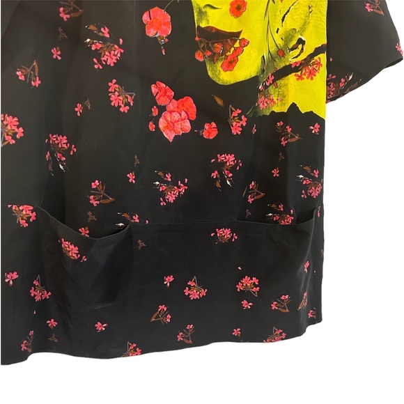 Manish Arora Silk Flower Face Shift Dress Size M - Picture 11 of 15
